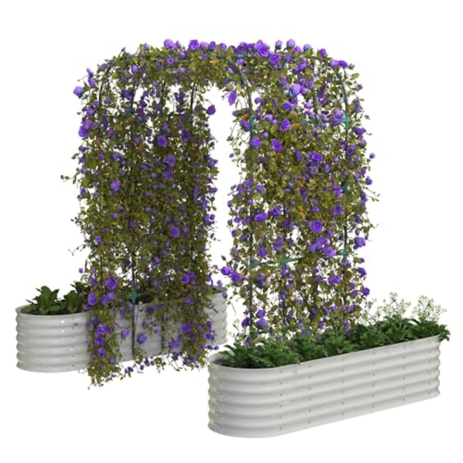 Vertical Planter - 96 Tall Galvanized Raised Garden Bed