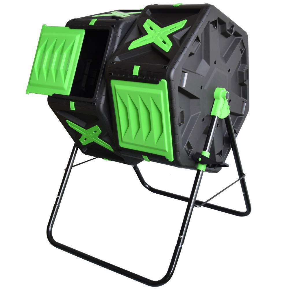 Compost Bin - High Quality Plastic Modern Dual Chamber