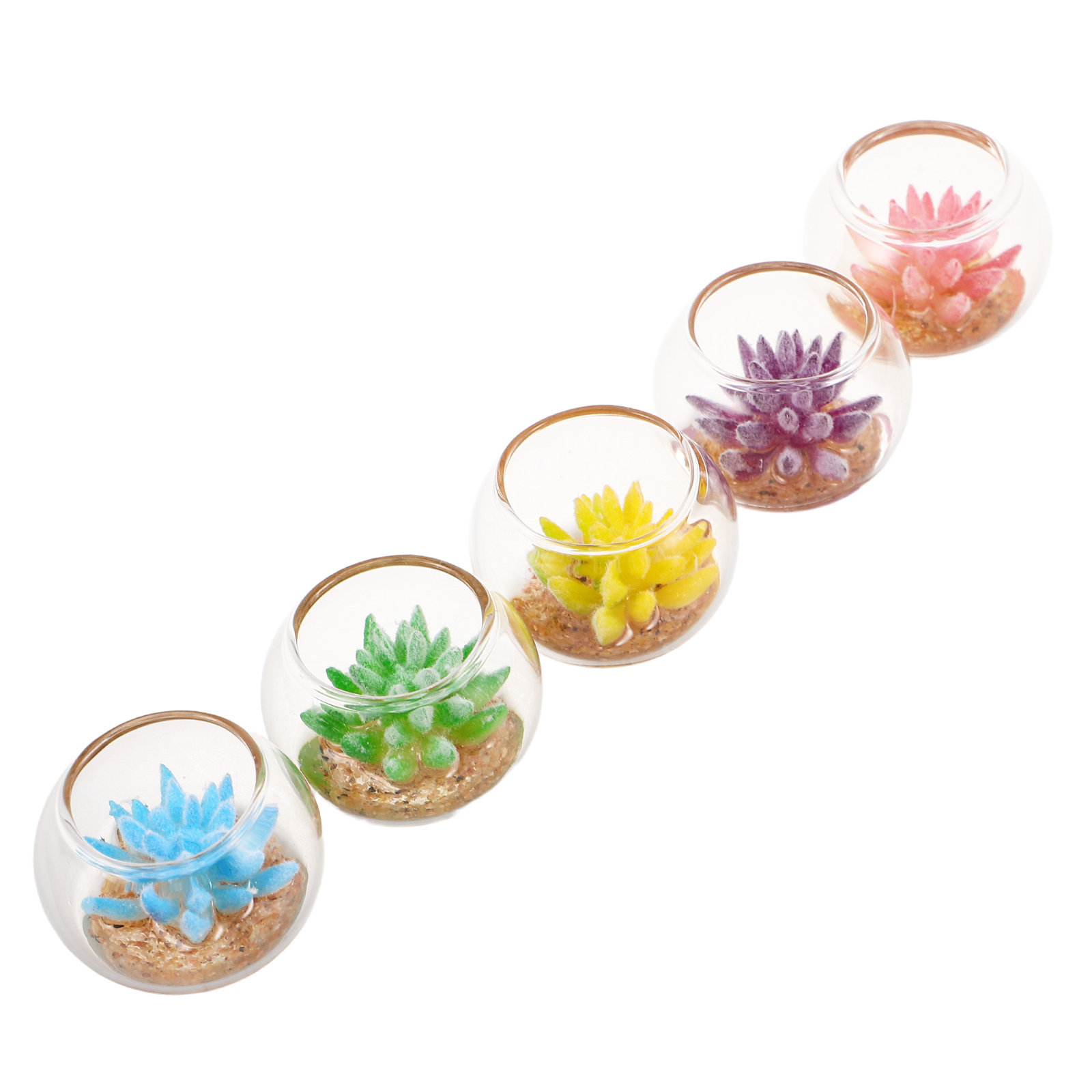Miniature Glass Planters 5Pcs  - Plant Pot recension och pris