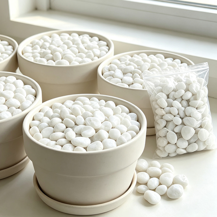300/600g Polished White Pebble - Indoor Herb Garden recension och pris