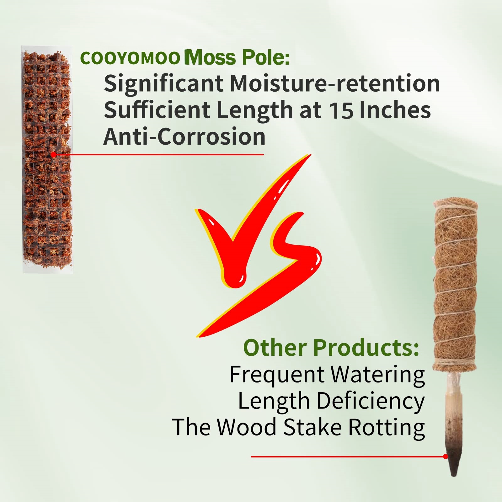 Moss Poles Plants Plant Suppor - Indoor Herb Garden recension och pris