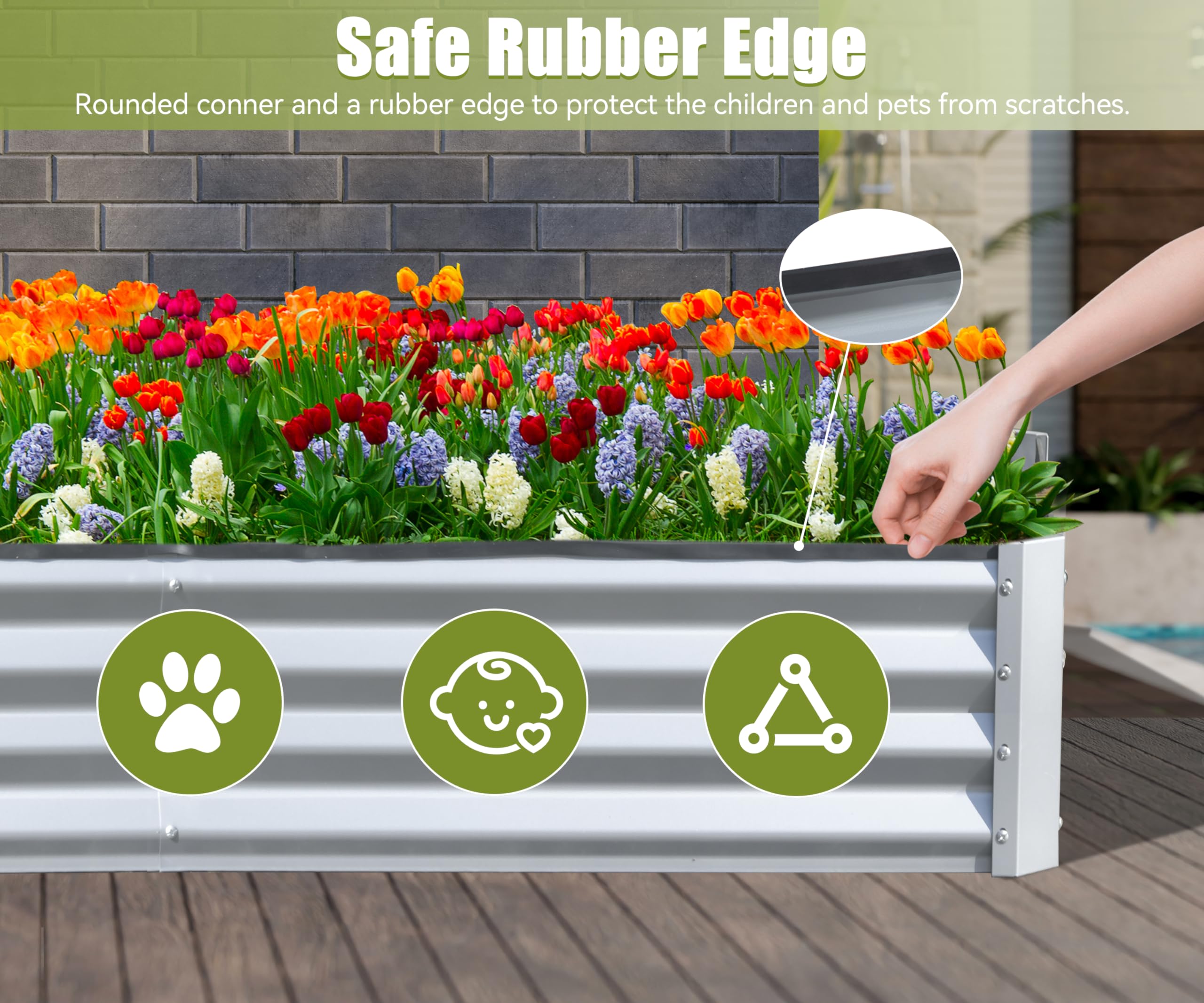 6x3x1ft Galvanized Raised Gard - Raised Garden Bed recension och pris