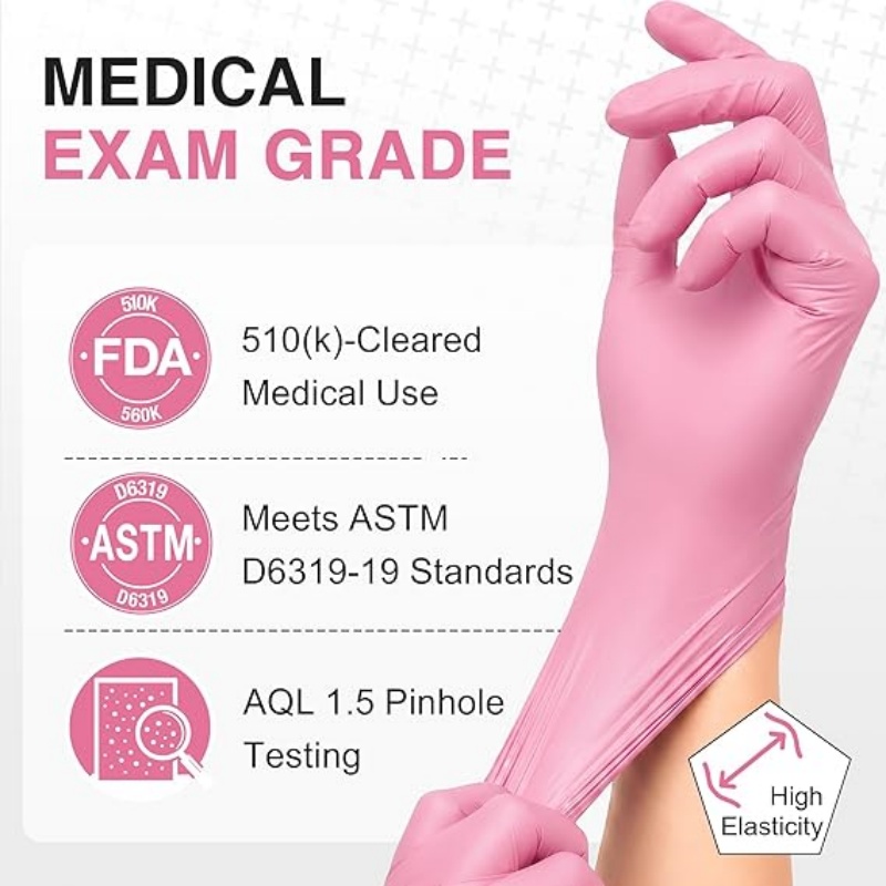 Pink Nitrile Disposable Gloves - Garden Gloves recension och pris