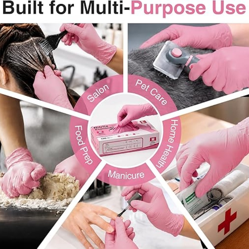 Pink Nitrile Disposable Gloves - Garden Gloves recension och pris