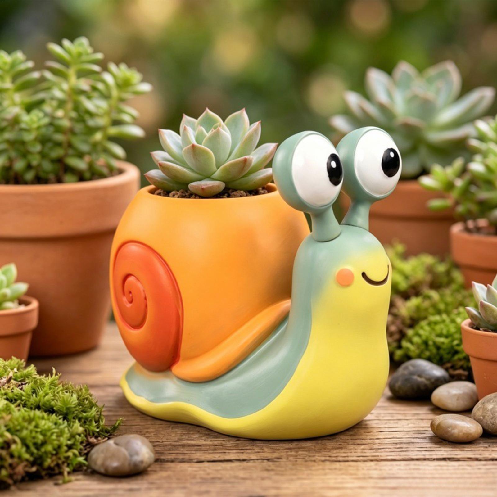 Snail Shape Flower Pot Snail f - Indoor Herb Garden recension och pris