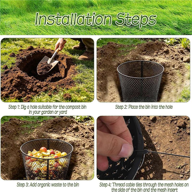 4 Pack Large Inground Worm Com - Compost Bin recension och pris