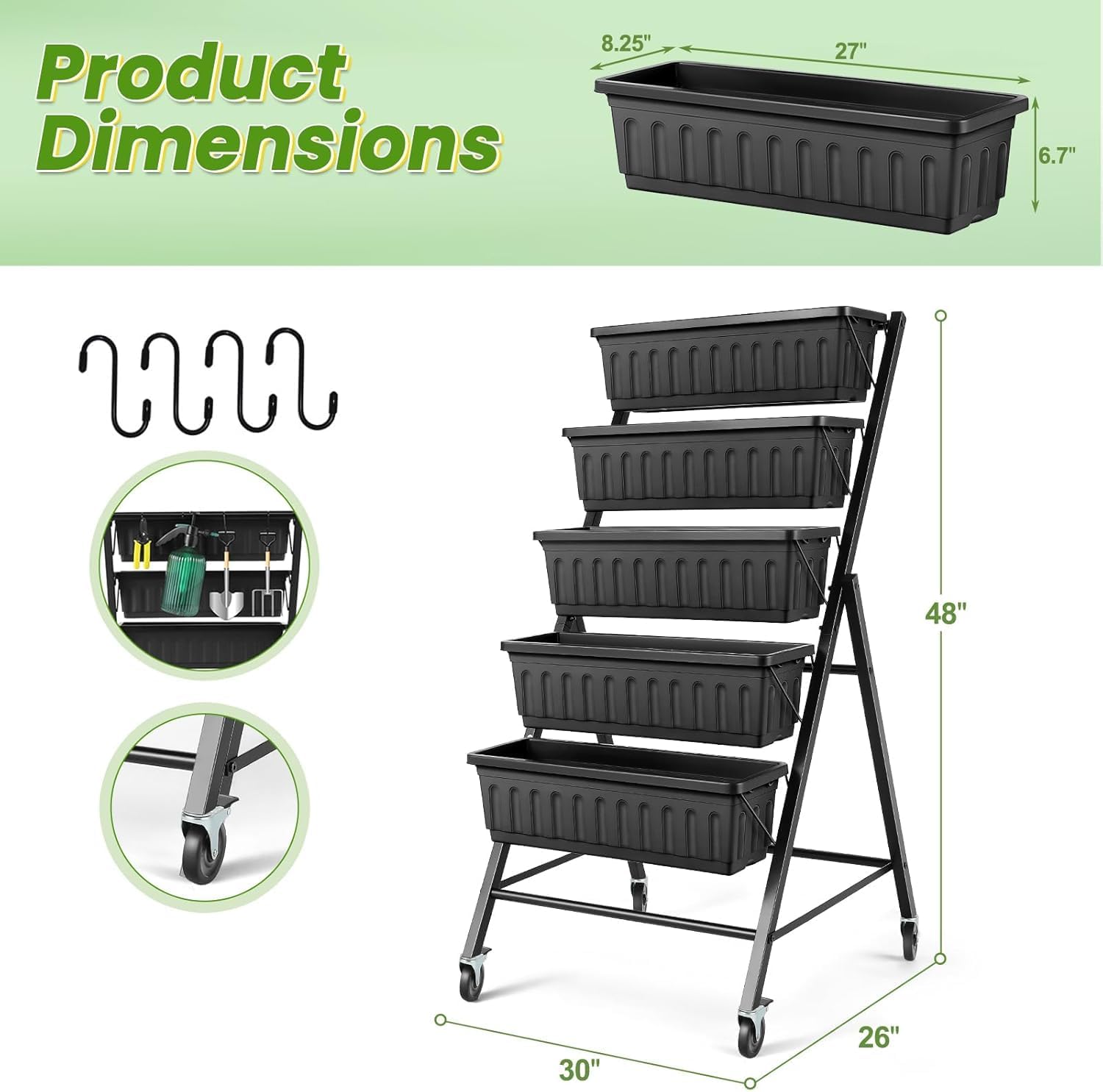 Vertical Raised Garden Bed Wit - Indoor Herb Garden recension och pris
