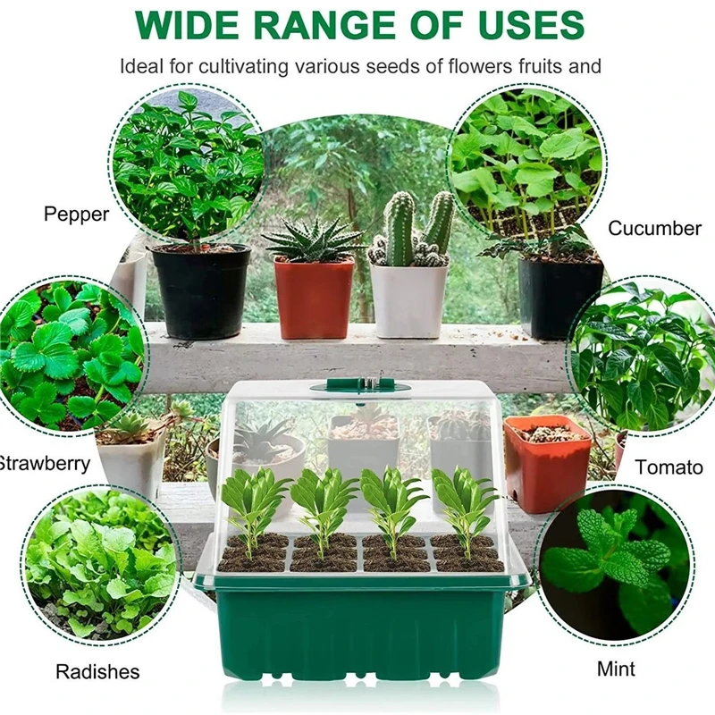 12 Cells LED Growth Light Seed - Seed Starter Tray recension och pris