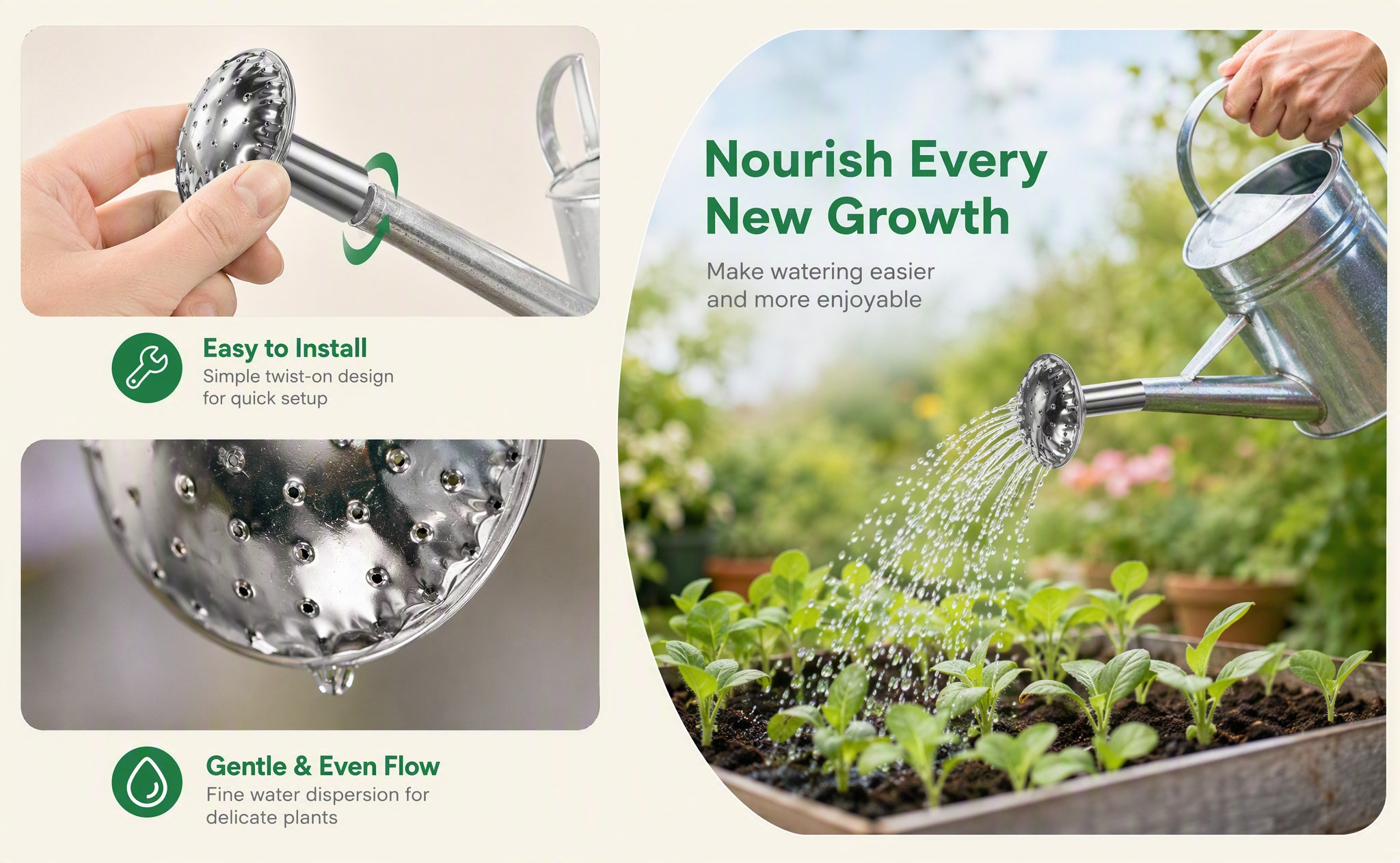 Stainless Steel Water Can Spra - Watering Can recension och pris