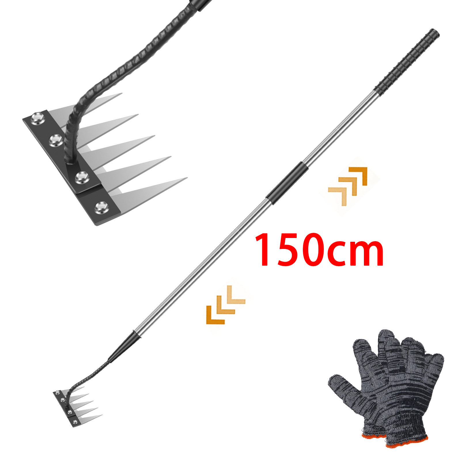 5 Teeth Stainless Steel Weedin - Garden Gloves recension och pris