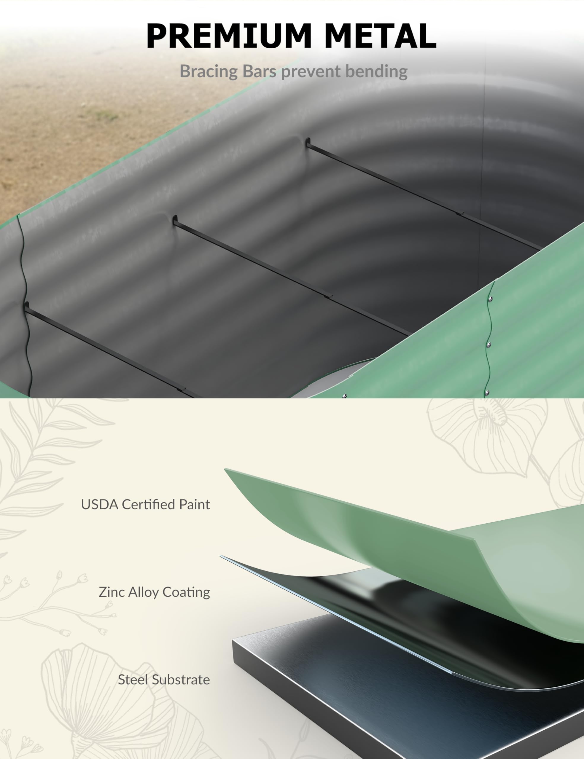 8x4x1.5 ft Galvanized Raised G - Raised Garden Bed recension och pris