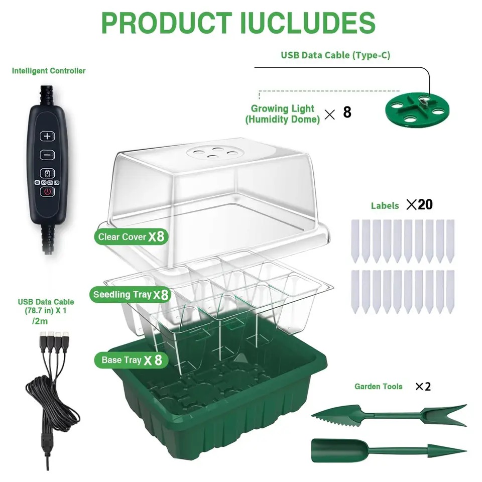 KEBINCPLED Full Spectrum USB 5 - Seed Starter Tray recension och pris