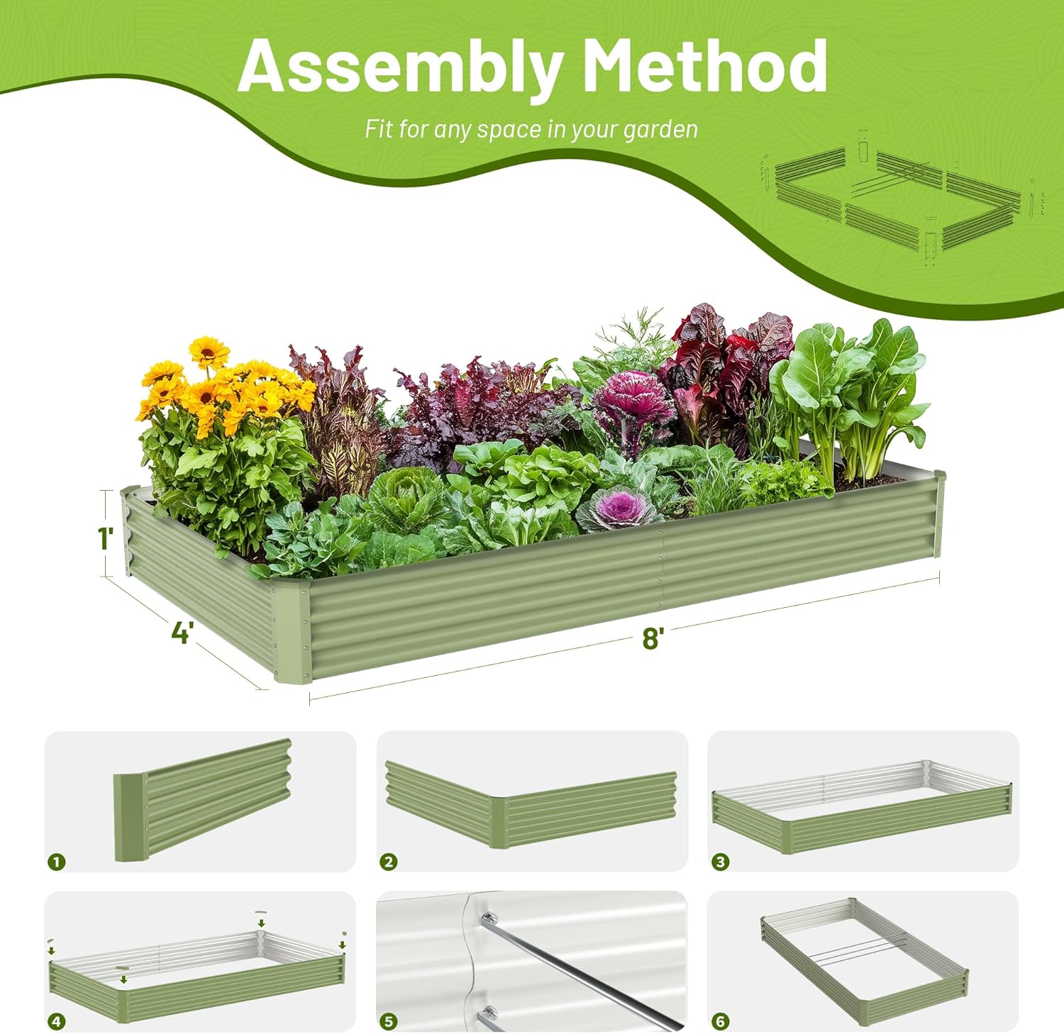 Outdoor Vegetable Gardening Me - Raised Garden Bed recension och pris