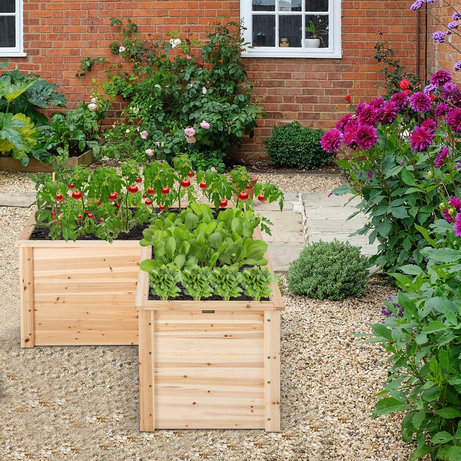 Outdoor Solid Wood Raised Gard - Raised Garden Bed recension och pris