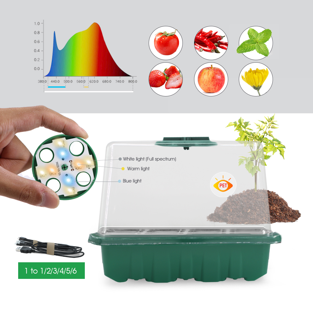 LED Nursery Pots with Grow Lig - Seed Starter Tray recension och pris