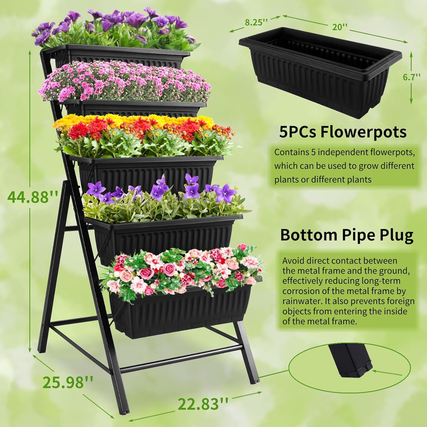 Outdoor Garden Patio Yard Vert - Vertical Planter recension och pris