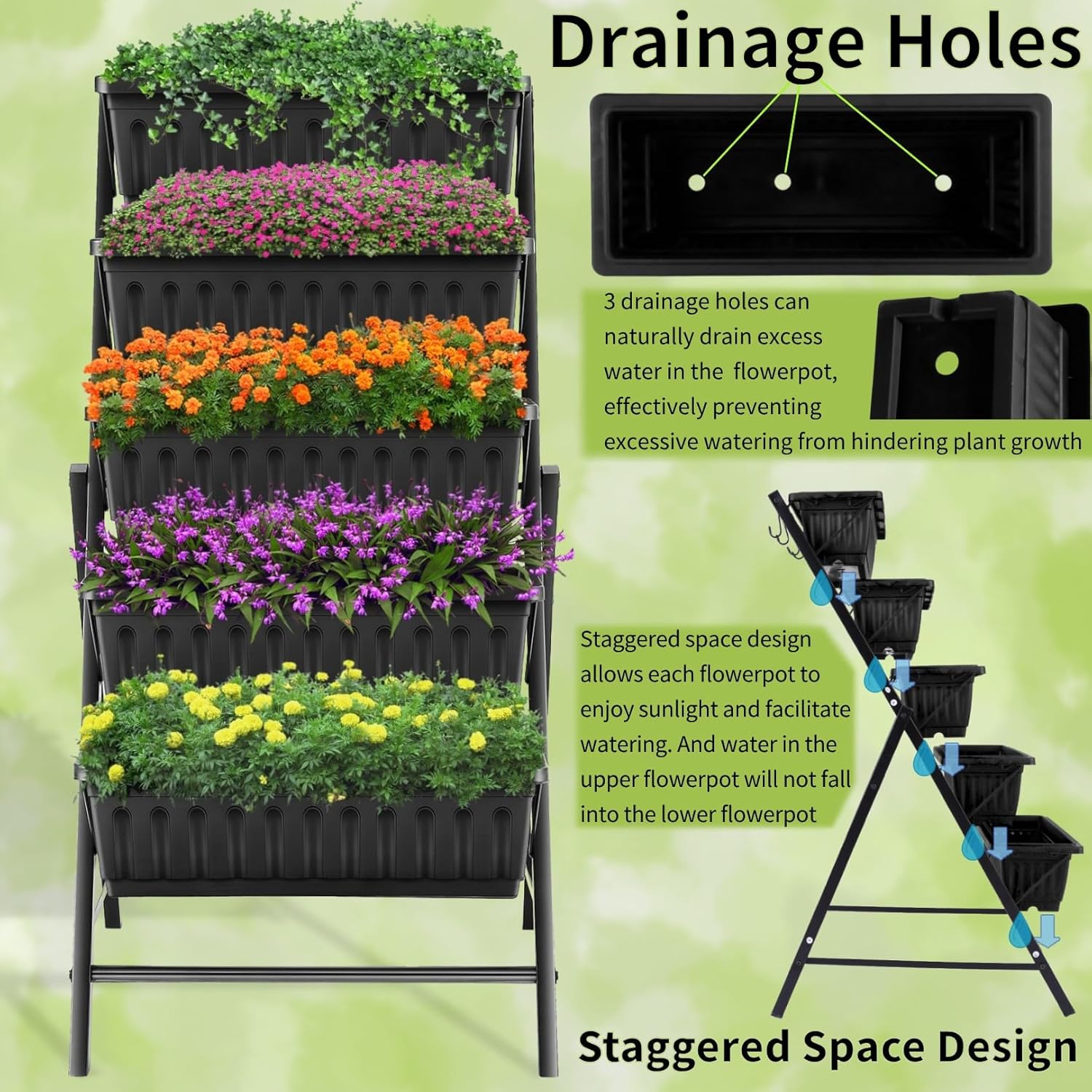 Outdoor Garden Patio Yard Vert - Vertical Planter recension och pris