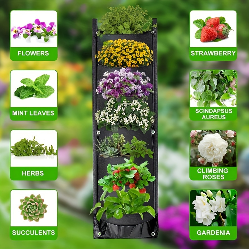 2Pcs 7 Pocket Waterproof Wall  - Vertical Planter recension och pris