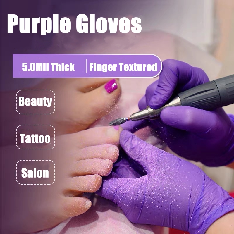 50/100PCS Violet Nitrile Glove - Garden Gloves recension och pris