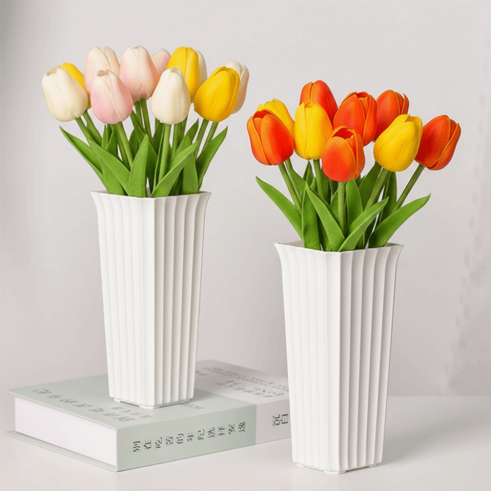 Modern Black White Flower Vase - Vertical Planter recension och pris