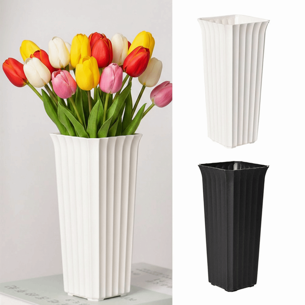 Modern Black White Flower Vase - Vertical Planter recension och pris