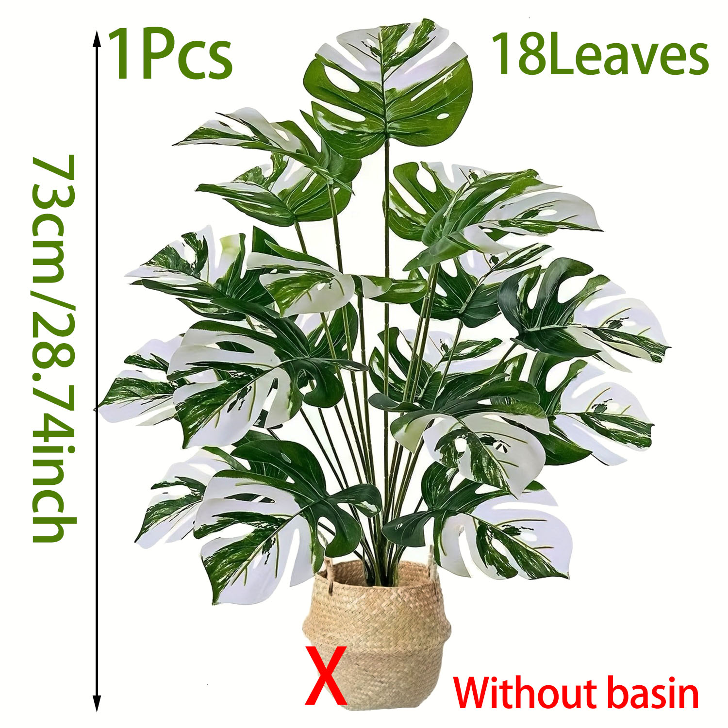 Realistic Artificial Monstera  - Indoor Herb Garden recension och pris