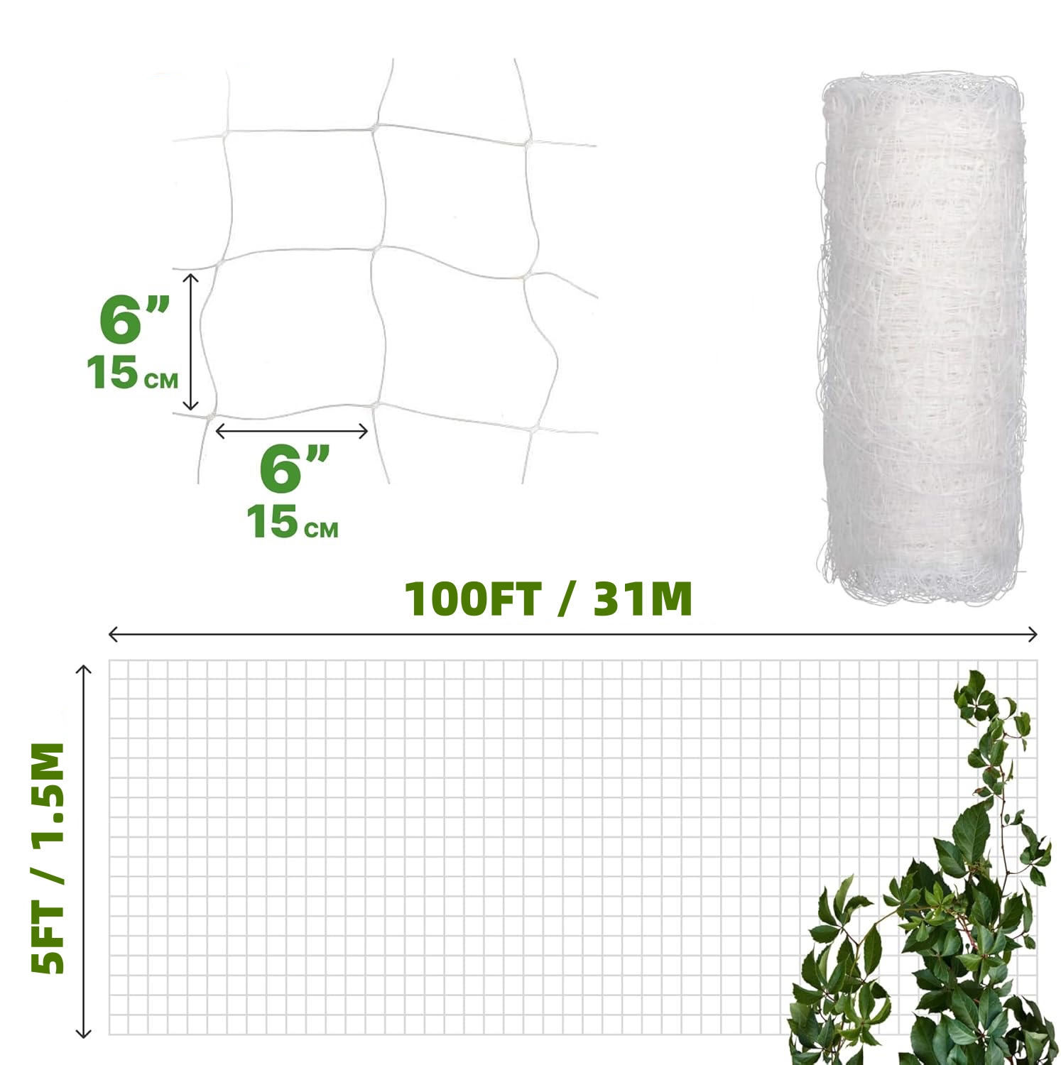 Plastic Trellis Netting 4x100f - Vertical Planter recension och pris