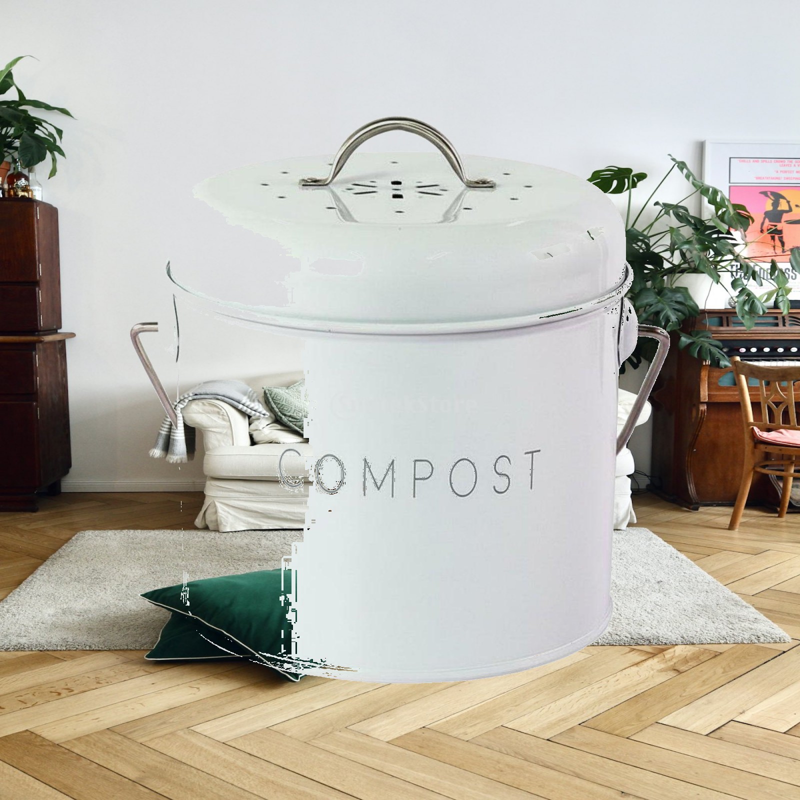 Desktop Trash Can for Kitchen  - Compost Bin recension och pris